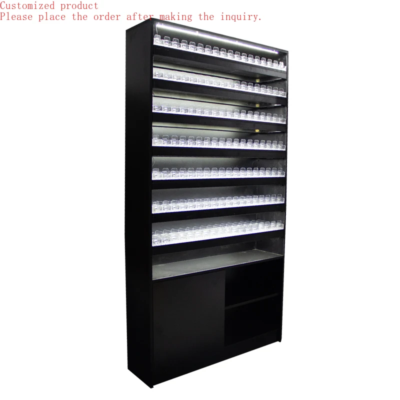 

Custom.HIKUYA Factory Wholesale Wall case Display Cabinet Cigarette Display Fixture for Smoke Shop Display Case