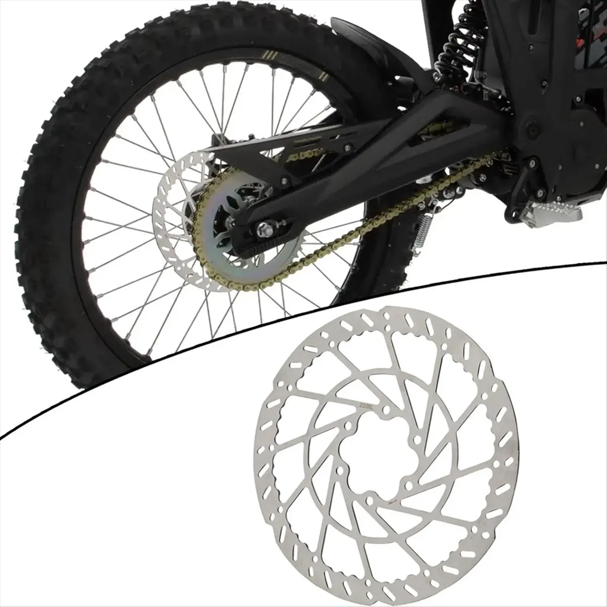 Compatible Rear Brake Disc for Talaria Sting MX3 X3 Motorcycle Rear Rotor Brakes Steel Electric Dirt Bike Brake Rotor