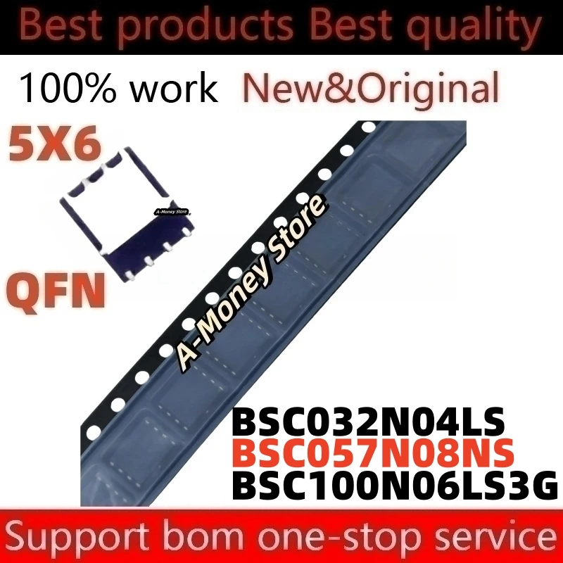 

(5pcs)100N06LS BSC100N06LS BSC100N06LS3G BSC032N04LS 032N04LS BSC057N08NS 057N08NS QFN-8