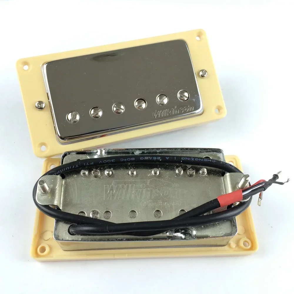 NEW Wilkinson  SG Electric Guitar Humbucker Pickups Neck & Bridge WVC Chrome Silver Gold Cover Made In Korea