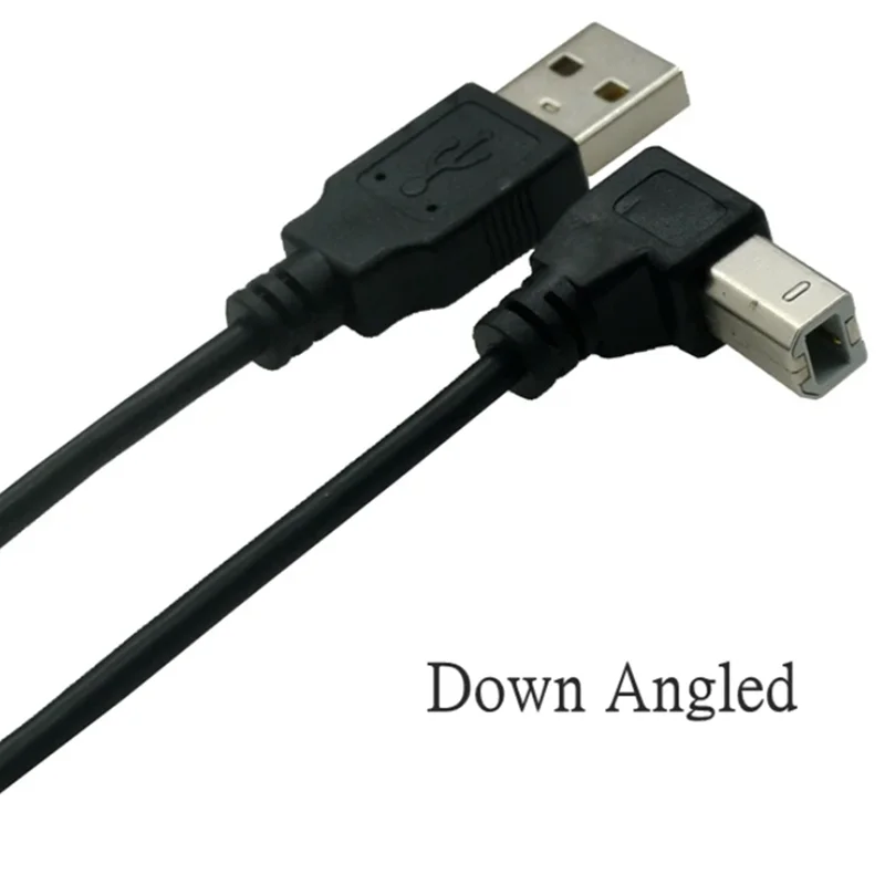 USB 2.0 A Male to USB B Male Type B BM Cable Up Down Left Right Angle Printer scanner 90 degree Cord BM Angled 0.3m 0.5m 1m 1.5m