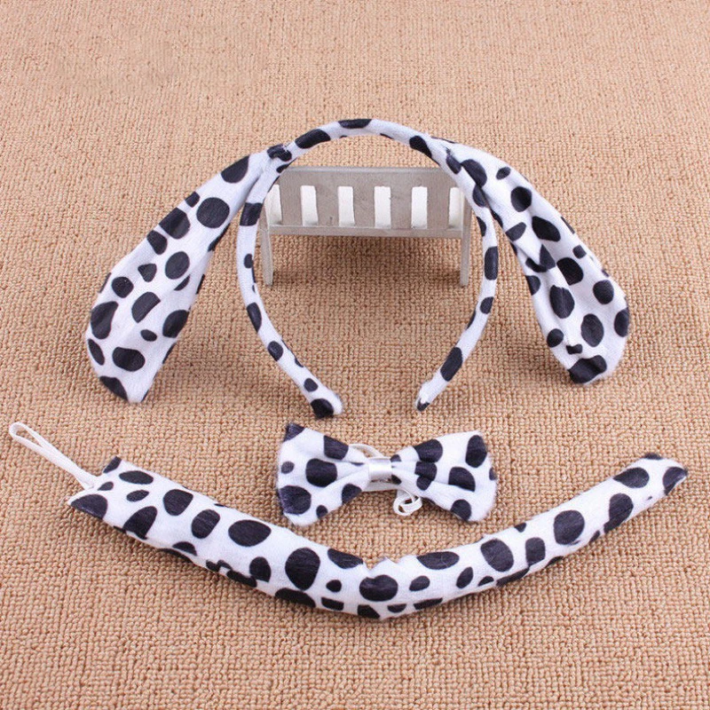 New Kid's Headwear Sweet Animal Headband Frog Tiger Mouse Elephant Monkey Hairpiece Tail Bow Children's Day Gifts