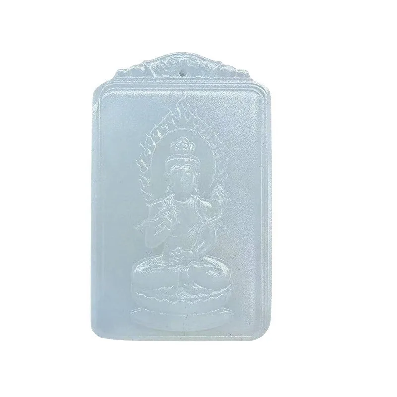 Wholesale Jade Guanyin Pendant Natural Afghan Jade Buddha Pendant