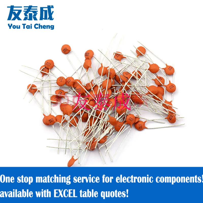 50PCS Circular Ceramic Capacitor 50V 1PF 2PF 2.2PF 3PF 3.3PF 4.7PF 5PF 7PF 8PF 10PF 15PF 18PF 20PF 22PF 27PF 30PF 33PF 47PF 56PF