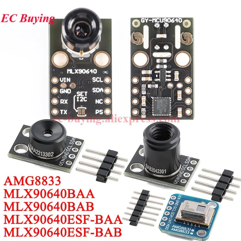MLX90640BAA MLX90640BAB MLX90640 GY-MCU90640 IR 32*24 Dot Matrix Infrared Temperature Array Sensor Thermal Imager Module AMG8833