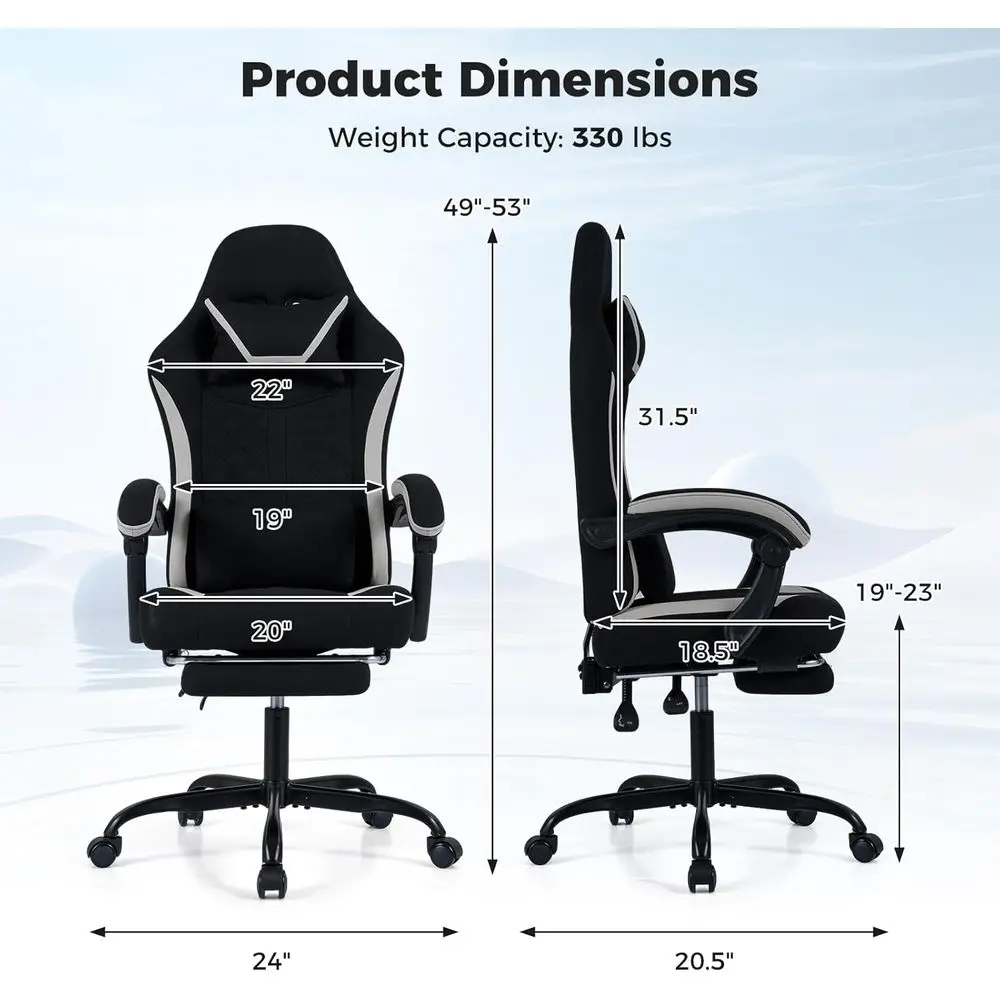 Ergonomic Gaming Chair with Fo - Gaming Chair Lumbar Pillow บทวิจารณ์และราคา