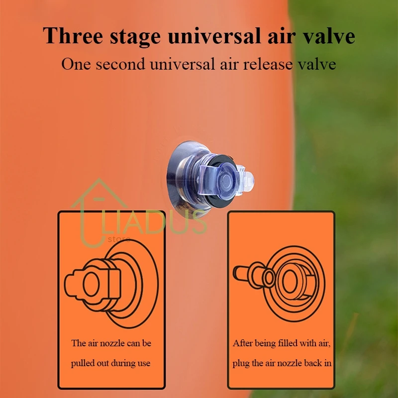 مرتبة قابلة للنفخ للتخييم في الهواء الطلق، وسادة نوم خفيفة الوزن، مضخة نفخ مدمجة للمشي لمسافات طويلة للسفر والمشي لمسافات طويلة