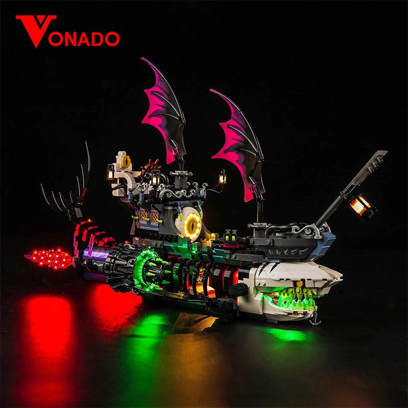 

Vonado LED light 71469 set for Nightmare Shark Ship building blocks (only including lighting accessories)