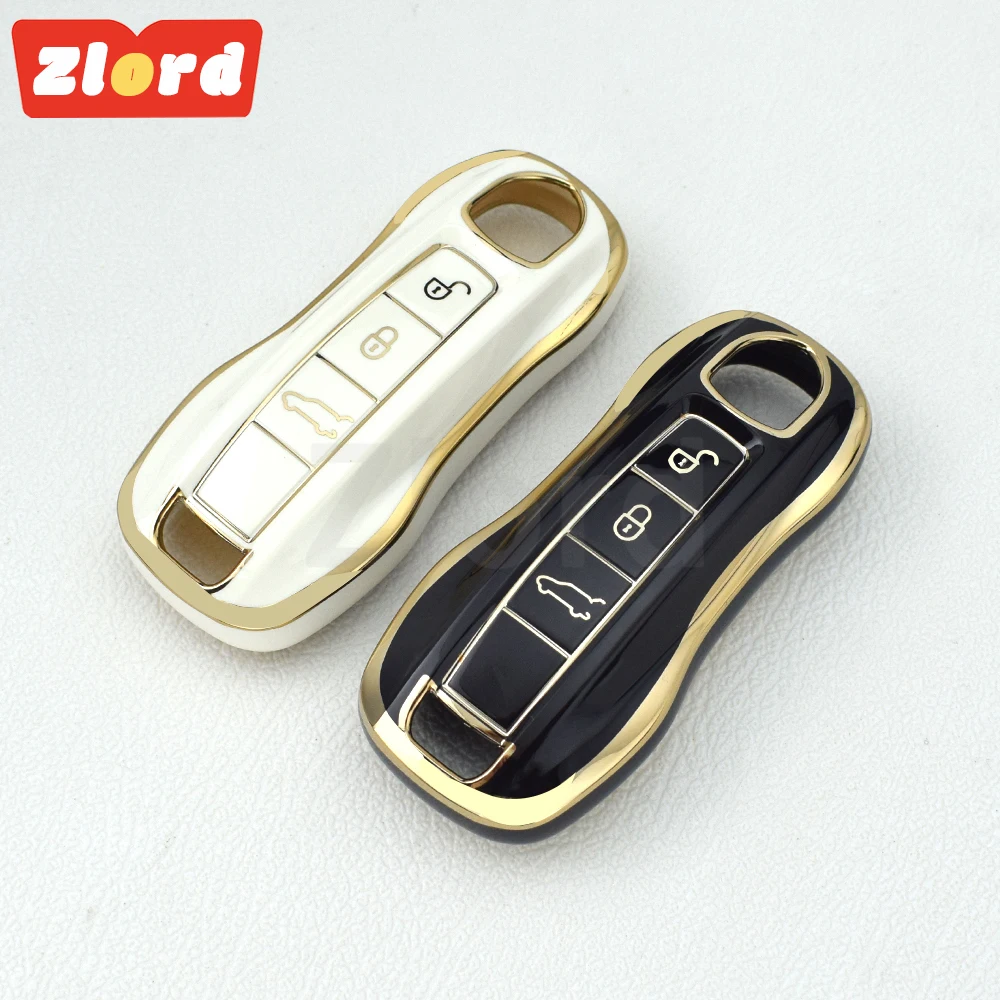 For Porsche Panamera Macan 718 Taycan 911 Cayman Boxster 9ya 971 TPU Remote Smart Car Key Case Cover Fob Accessories