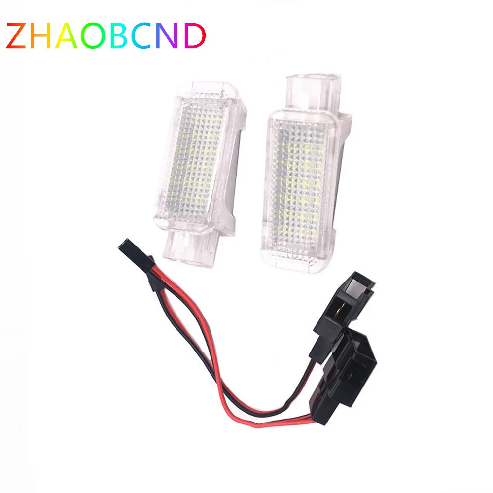 

2 шт. для Audi A1 A2 A3 A4 A5 A6 A7 A8 B5 B6 B7 B8 Q3 Q5 Q7 TT Белый автомобильный светодиодный светильник для двери багажника, светильник для перчаточного ящика