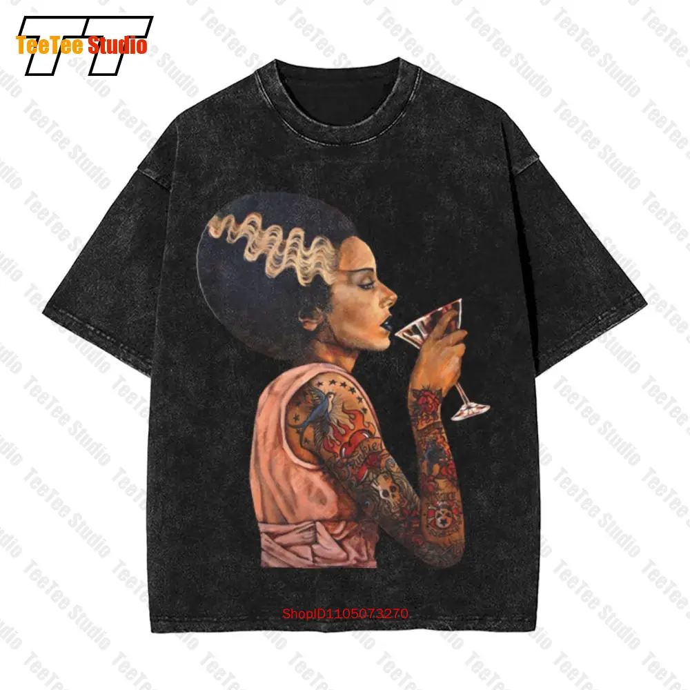 

The Bride Of Frankenstein V44 Movie Poster Vintage Oversized T-Shirt AWGP