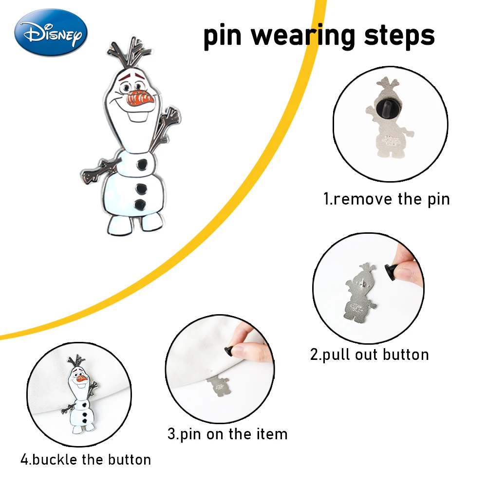 1 Stück Disney Frozen Offiziell lizenzierte Sammel-Pins aus Zinklegierung, Emaille-Pin, Anna Elsa Jacken-Reversnadel, Anime-Rucksack-Pin – Detail 12
