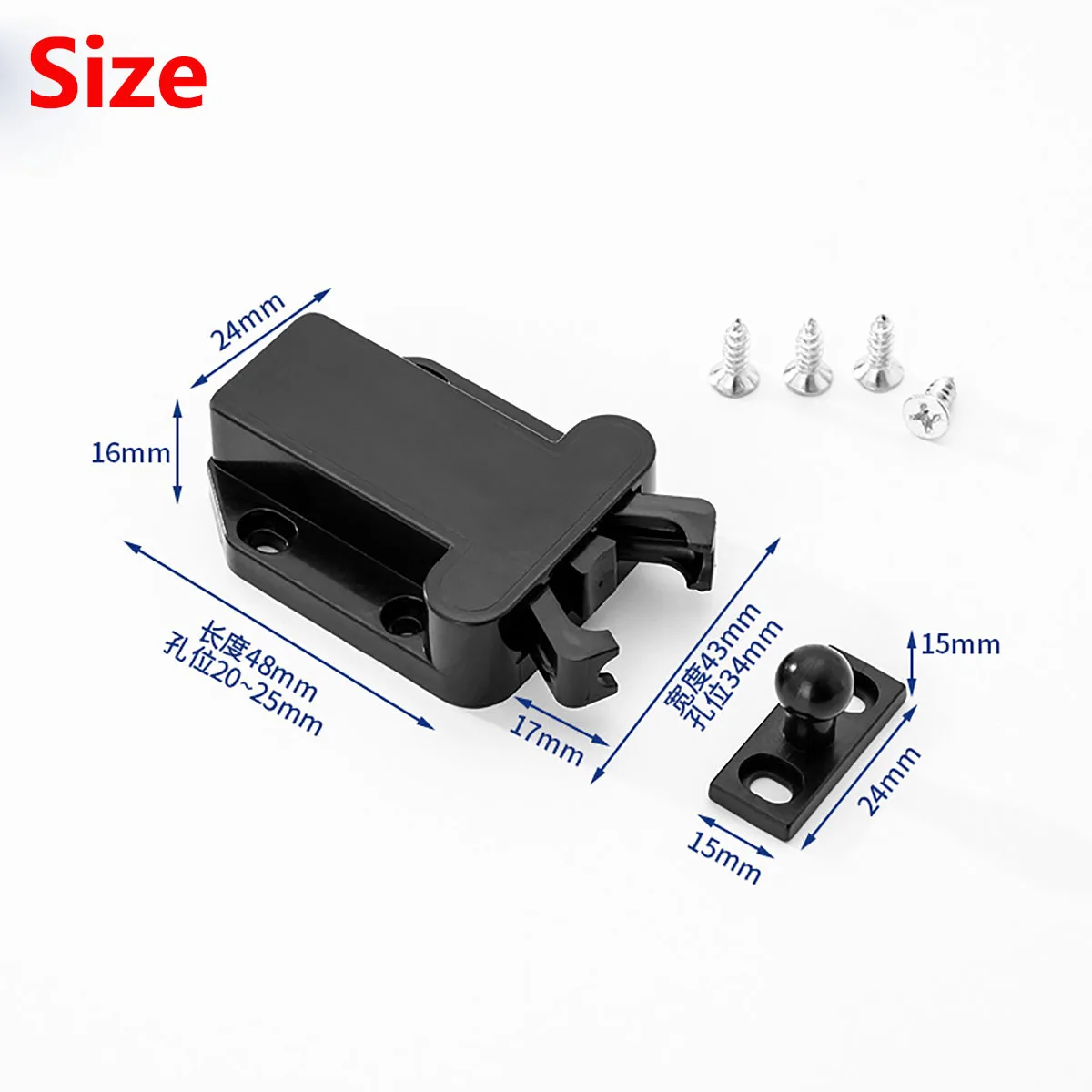 2/4/10Pcs Cabinet Catches Latch Magnetic Door Drawer Cabinet Catch Push Latch Push To Open Touch Cupboard Door Closet  Release