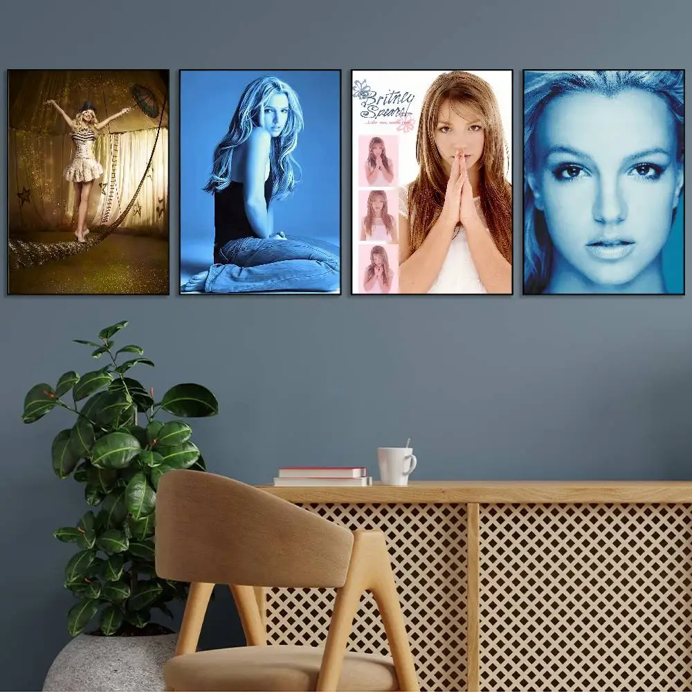 Britney Jean Spears Singer Poster Gallery Prints Self Adhesive Home Decor Decoration Wall Decals Living Room Sticker