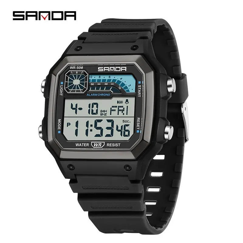 Fashion Sanda Top Brand G Style Led Digital Watch Men Military Waterproof Sport Watches Boy Girl Electronic Square Wrist Watches