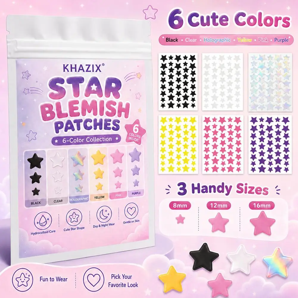 Star Pimple Patch Multi-Color Concealer Patches Anti Spots Marks Concealer Pimple Spot Treatment Skincare Beauty Tool