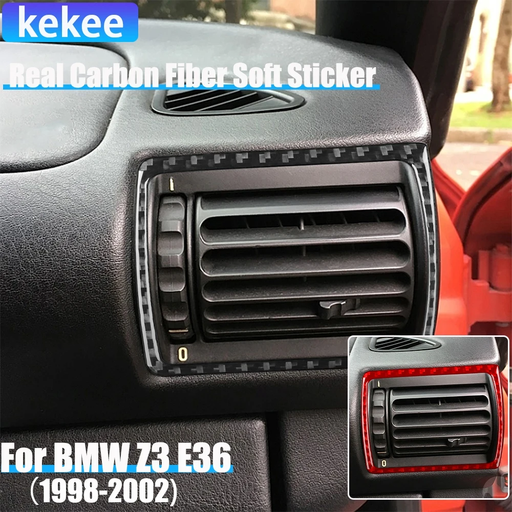 

Настоящее углеродное волокно, автомобильные аксессуары, вентиляционные отверстия для пассажира, декоративная крышка, мягкая наклейка для BMW Z3 E36 1998, 1999, 2000, 2001, 2002,