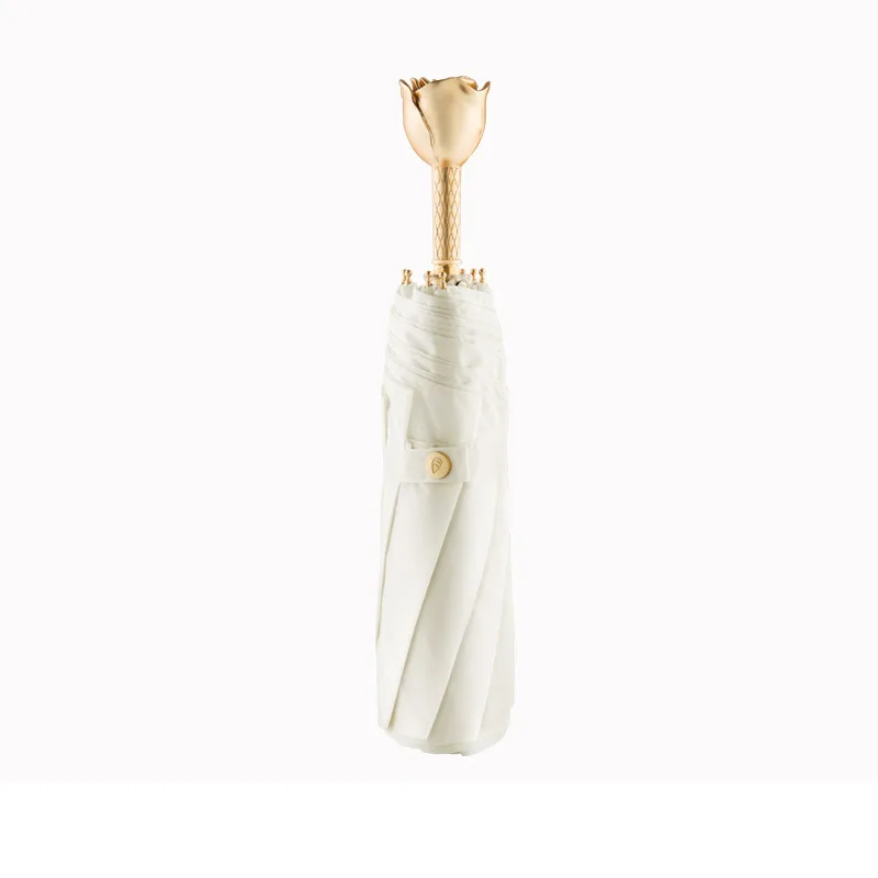 

Princess rose handle umbrella sun umbrella sun protection UV protection weather and rain dual-purpose fashion light luxury gif