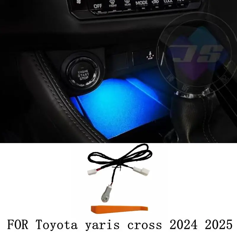 12V Car Water Cup Storage Box Ambient Light Lamp Fit For new Toyota yaris cross 2024 2025