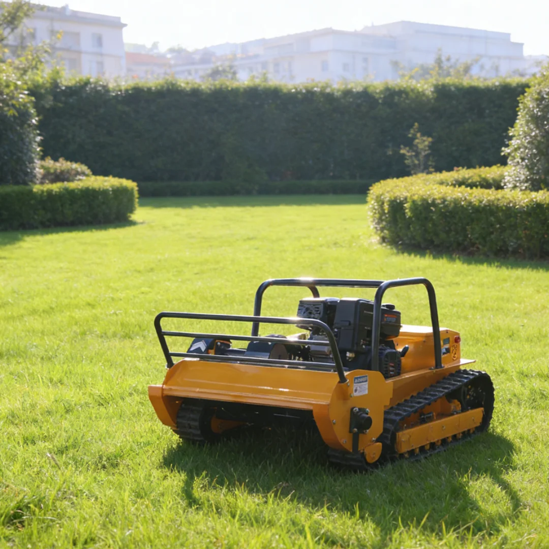 

Многофункциональная газонокосилка по индивидуальному заказу с дистанционным управлением для кошения и аварийной остановки, подходит для использования на траве и газоне.