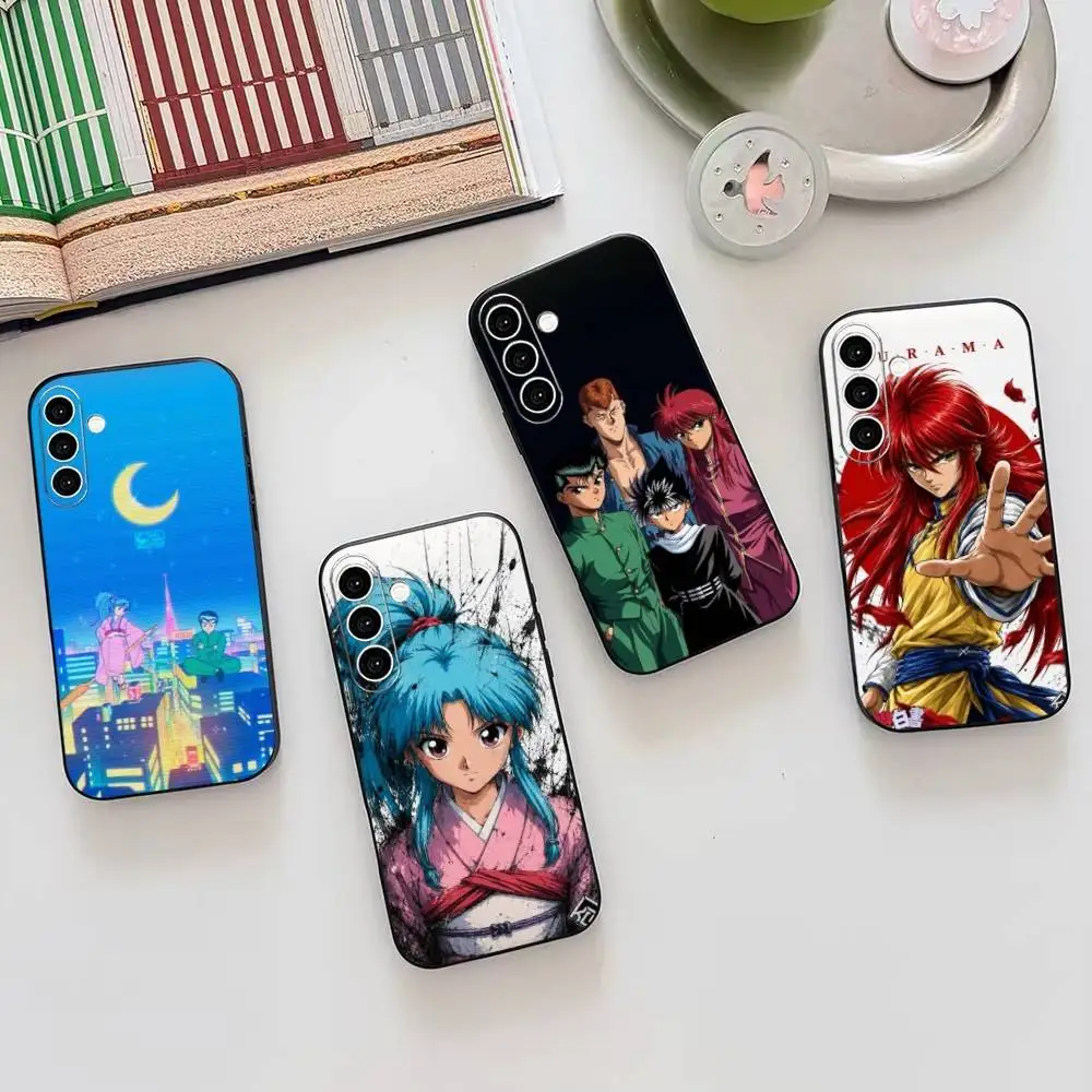 Anime Yuyu Hakusho  Phone Case Black Silicone Soft For Samsung S26,S25,S24,S23,S22,S21,S30,Ultra,Plus,Fe,Lite