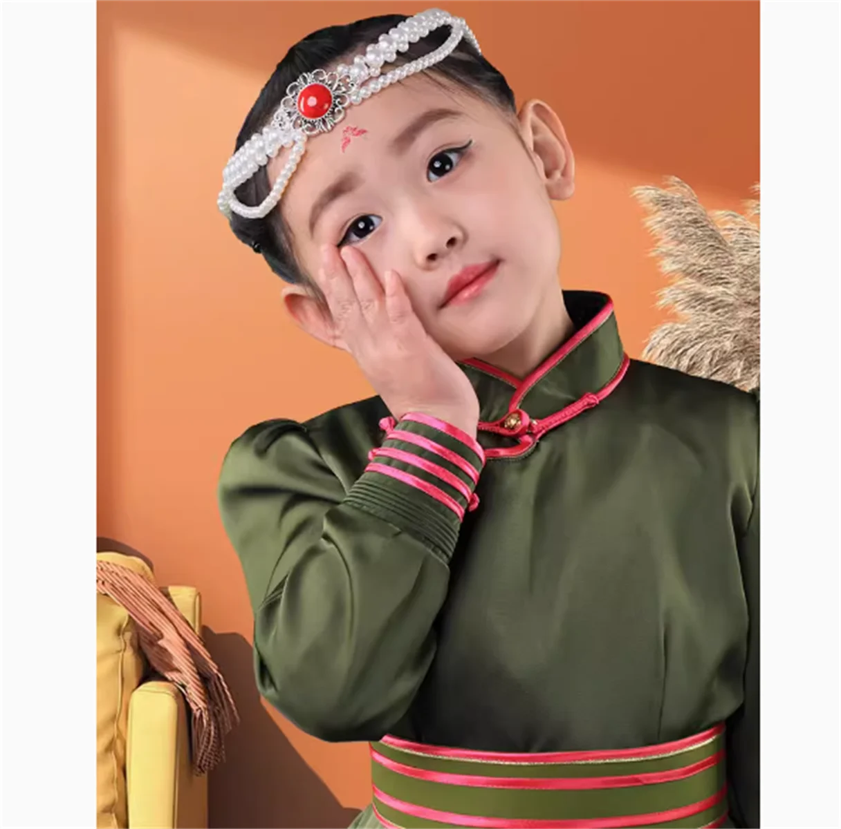 Children's Female Mongolian High end Private Customization Retro Ethnic Tibetan Elements Hairband Accessories