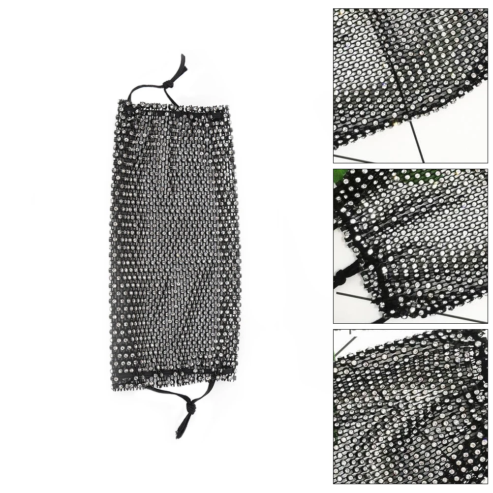 

1pc Rhinestone Face Mask Women Fashion Decorative Mouth Cover Breathable Protective Mask For Party Costume Accessory