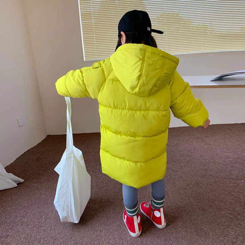 Boys Girls Hooded Jackets 2025 Kids Winter Warm Down Coats Children Thickened Casual Outerwear New Teenager Fashion Overcoat