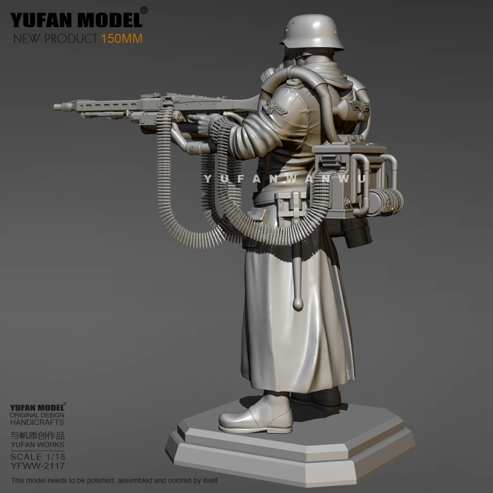 YUFAN-kits de modelos de resina de 150mm, figura incolora y autoensamblada, YFWW-2117