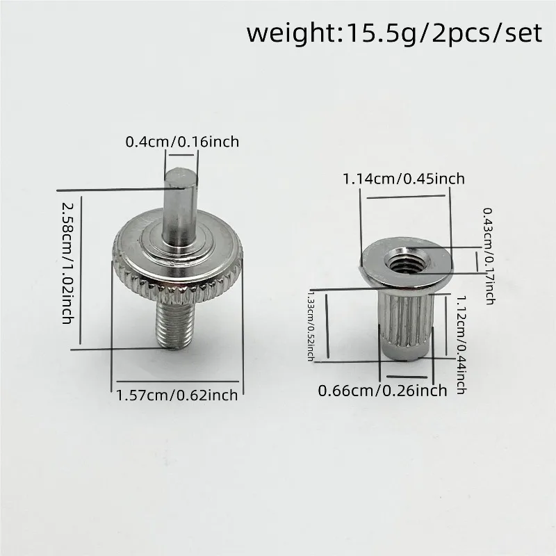 2 Pcs/set LP Electric Guitar, Trumpet, Upper Piano Bridge, Positioning Column, String Plate, Lifting Adjustment Screw