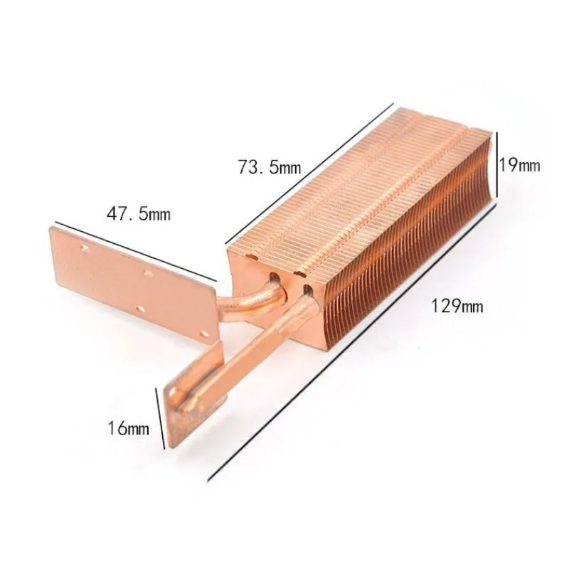 Home Projector F4 Optical Engine Module 2 Heat Pipes Copper Plate Full Copper Heat Sink Fins Cooling Replacement Part