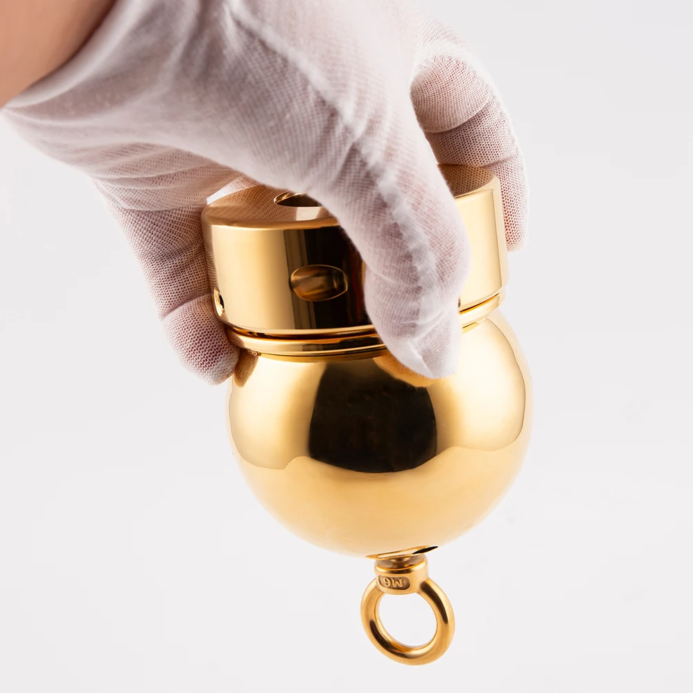 New Silver/Gold Heavy Testicles Ball Stretcher Stainless Steel Male Cock Penis Ring Weight Testis Scrotum Restraint CBT Sex Toys