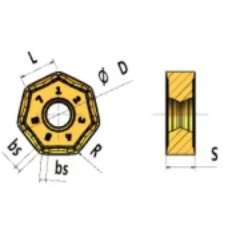 End face milling disc material: high-speed steel