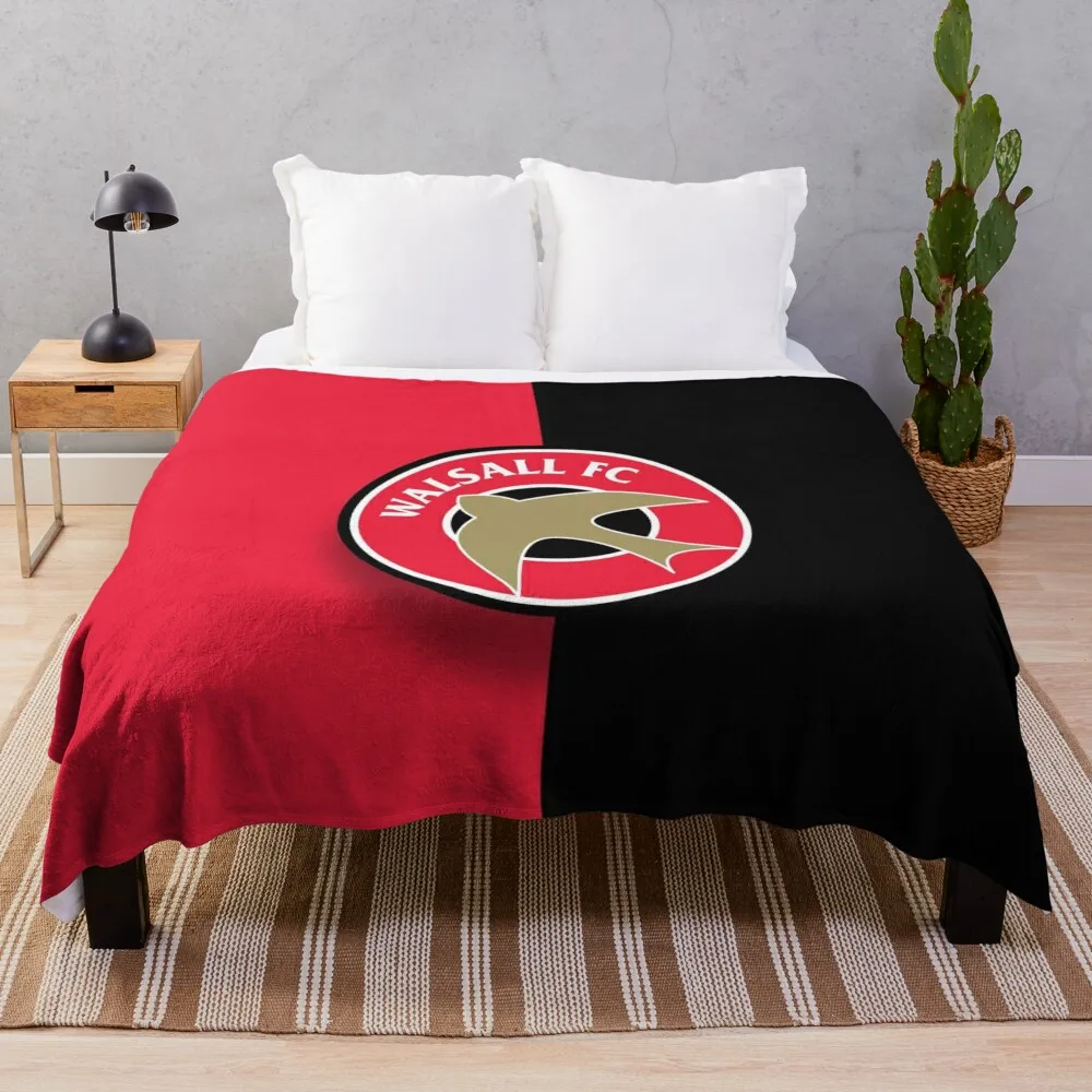 walsall fc fansart Throw Blanket Decorative Throw Bed Fashionable Shaggy Blankets