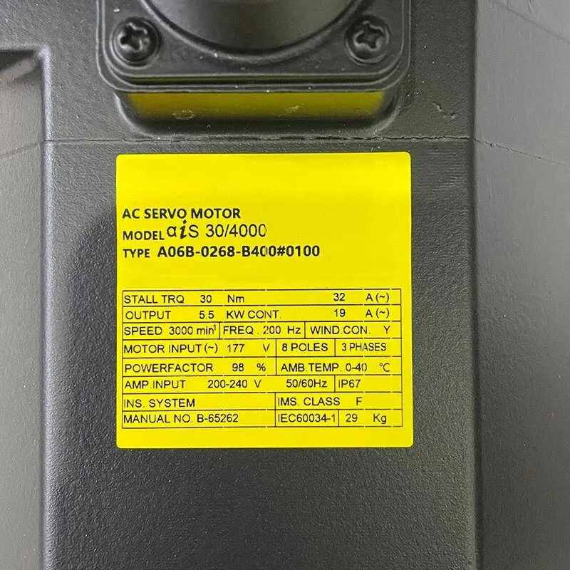 

Brand New A06B-0268-B400#0100 Servo Motor A06B0268B400#0100 Warranty One-year