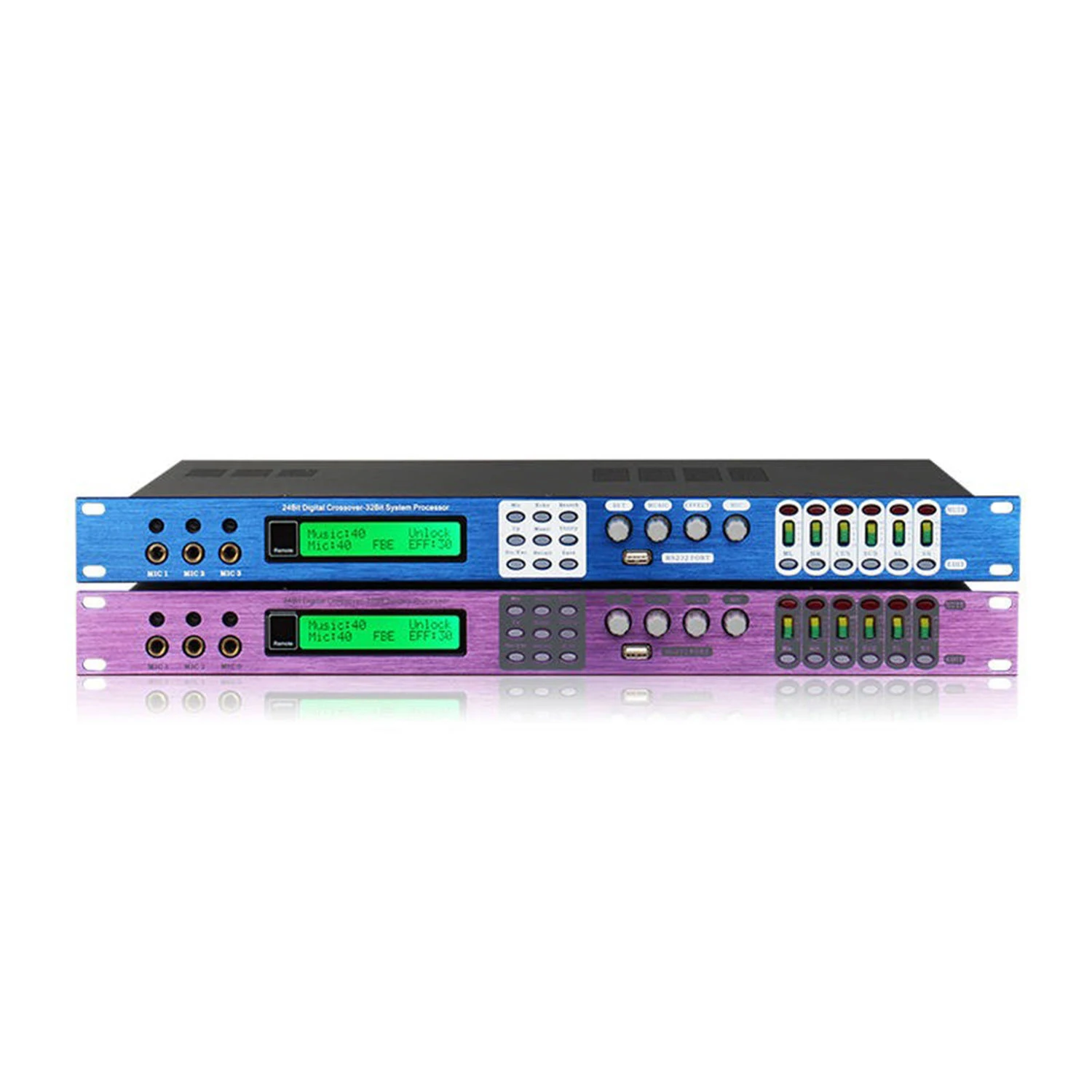 X6 Professional Preamp Effects Processor with Anti Feedback and Digital Reverb for Home KTV Bar Stage Karaoke Audio Mixing