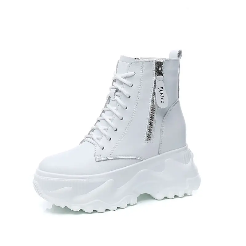 Black Sneakers Short High Top BootsThick Soled Ladies Shoes on Offer  White Sneakers Women Designer Shoes Platform Tennis Shoe