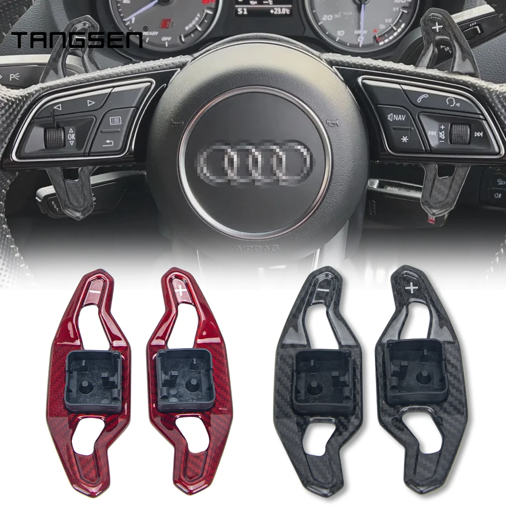 Replace Carbon Fiber Car Steering Wheel Paddle Shift for Audi A3 S3 RS3 A4 S4 RS4 A5 S5 RS5 A6 S6 A7 S8 Q7 RS6 C7 C8 RS7 TT RS6