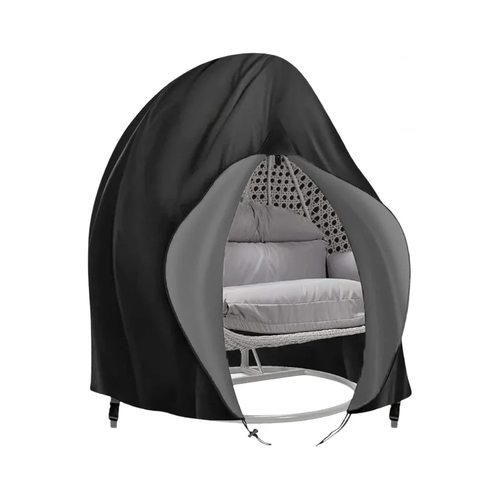 

Outdoor Chair Cover 420D Waterproof Anti Dust for Double Egg Chair 230 X 200cm with Zipper and Compact Storage Bag