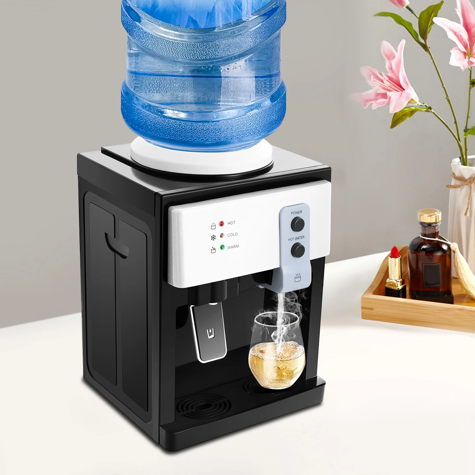 HS-09 سطح المكتب الساخن/البارد توزيع المياه الكهربائية انفصال تصميم برودة موزع مبرد المياه للمنزل مكتب