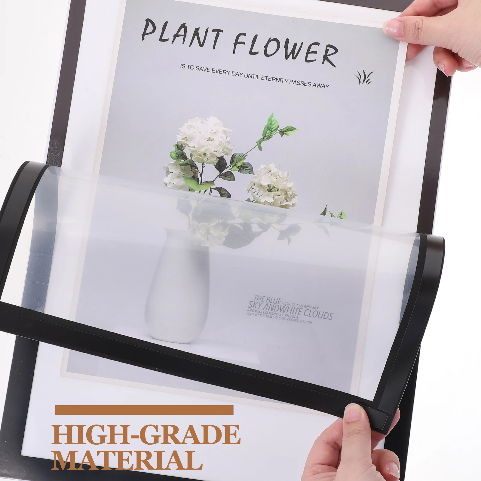 

4Pcs Magnetic Display Frames Practical Self Adhesive Picture Frames for Paintings Cross Stitch Embroidery Display