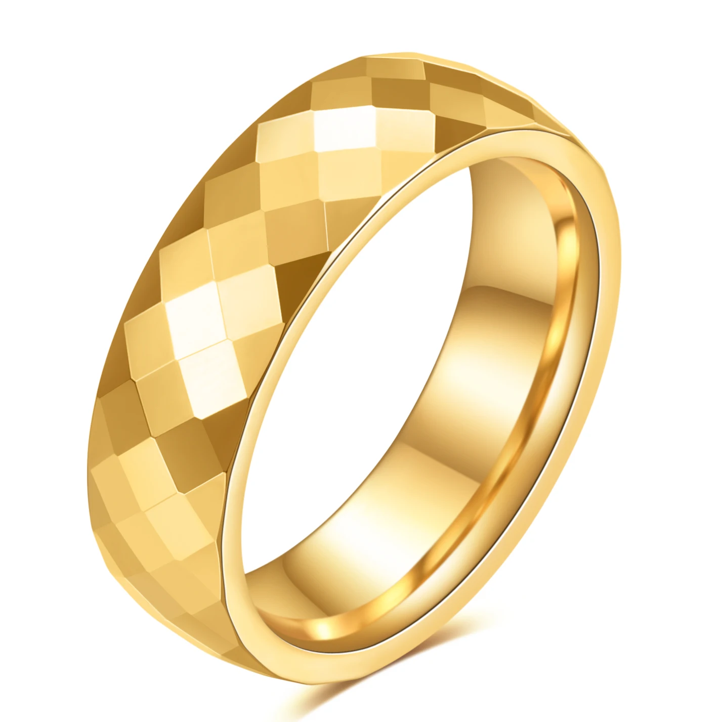 VQYSKO Vintage Patterned Band Ring Gold 3