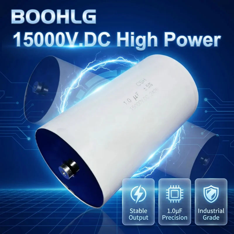 

1pcs 1UF 15000V DC 1.0uF 15kV 105 20KV 70A non-polar and non inductive high-voltage thin film capacitor