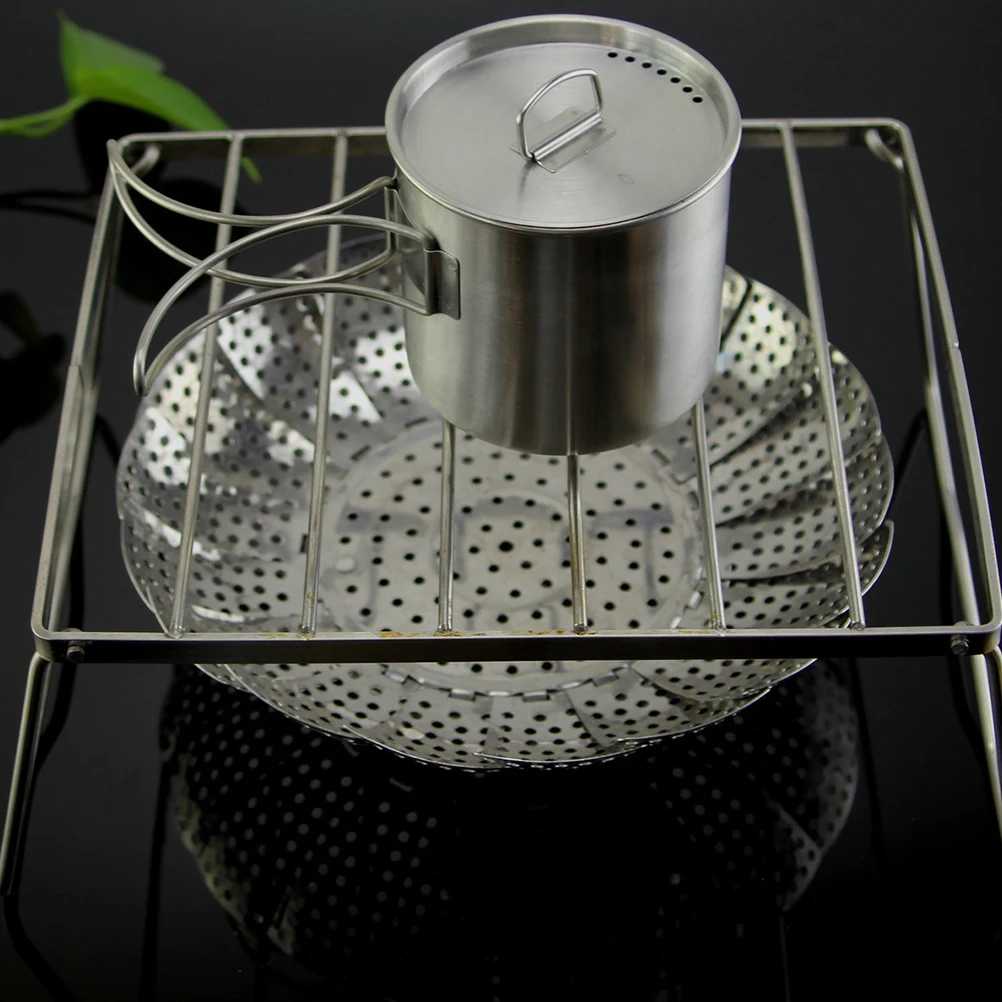 

Portable BBQ Grill Stainless Steel Folding Barbecue Accessories Tools for Park Camping Fishing Outdoor Patio