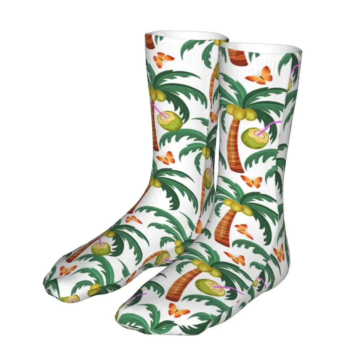 Men Sport Tropical Palm Trees Socks Cotton Compression Woman Socks