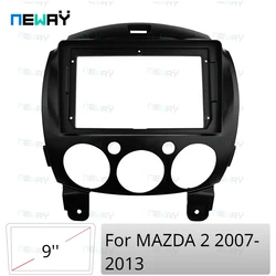 Marco plano para salpicadero de Radio de coche, Kit de tablero de 9 pulgadas para MAZDA 2 2007-2013