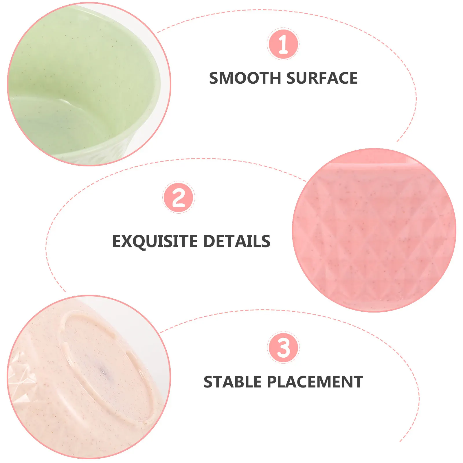 

8pcs Children Plastic Bowls Food Safe Stackable Storage Non Slip Stable Bottom Kids Noodle Salad Home