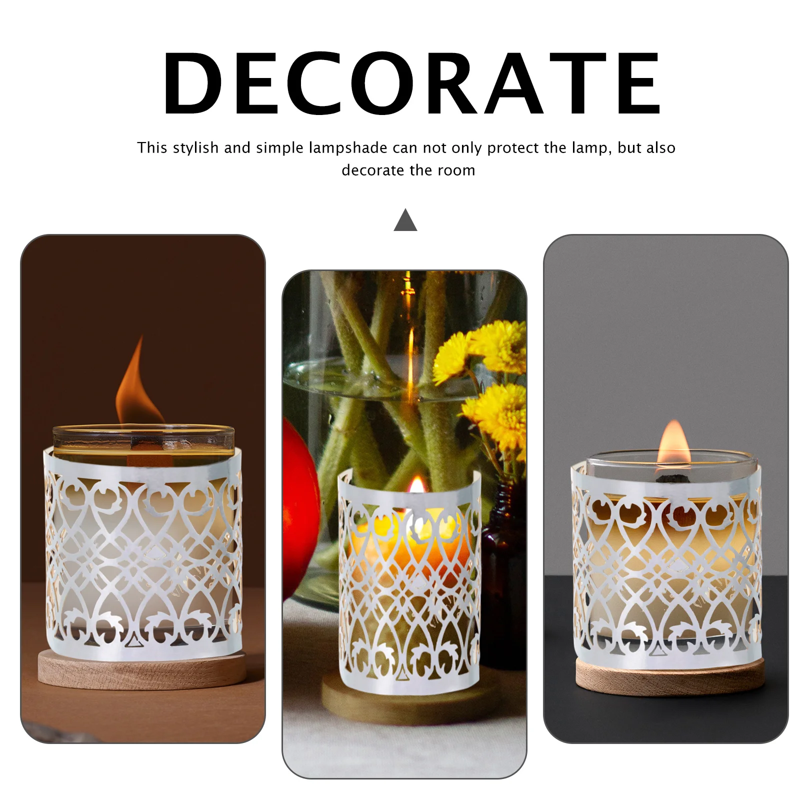 

50pcs Hollow Design Paper Lampshade Silver Cylindrical Cover For Holder Decorative Light Shades Party Supplies Home Decor