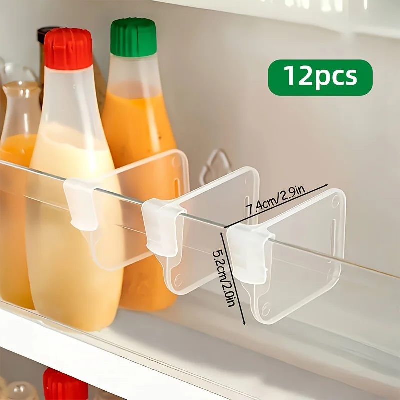 10 stücke Kühlschrank Trennwand Lagerung Versenkbare Kunststoff Teiler Einstellbare Partition Schiene Küche Flasche Können Organizer