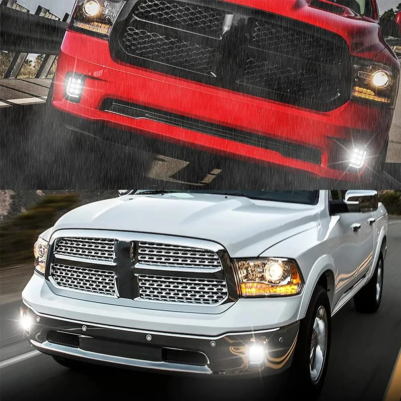

2pcs Led Fog Driving Light with bright LED Chip Assemblies For Dodge RAM 1500 2500 3500 2013-2018